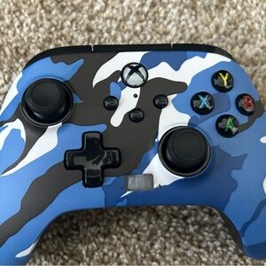 Xbox One Wired Controller - Blue Camo (never used)